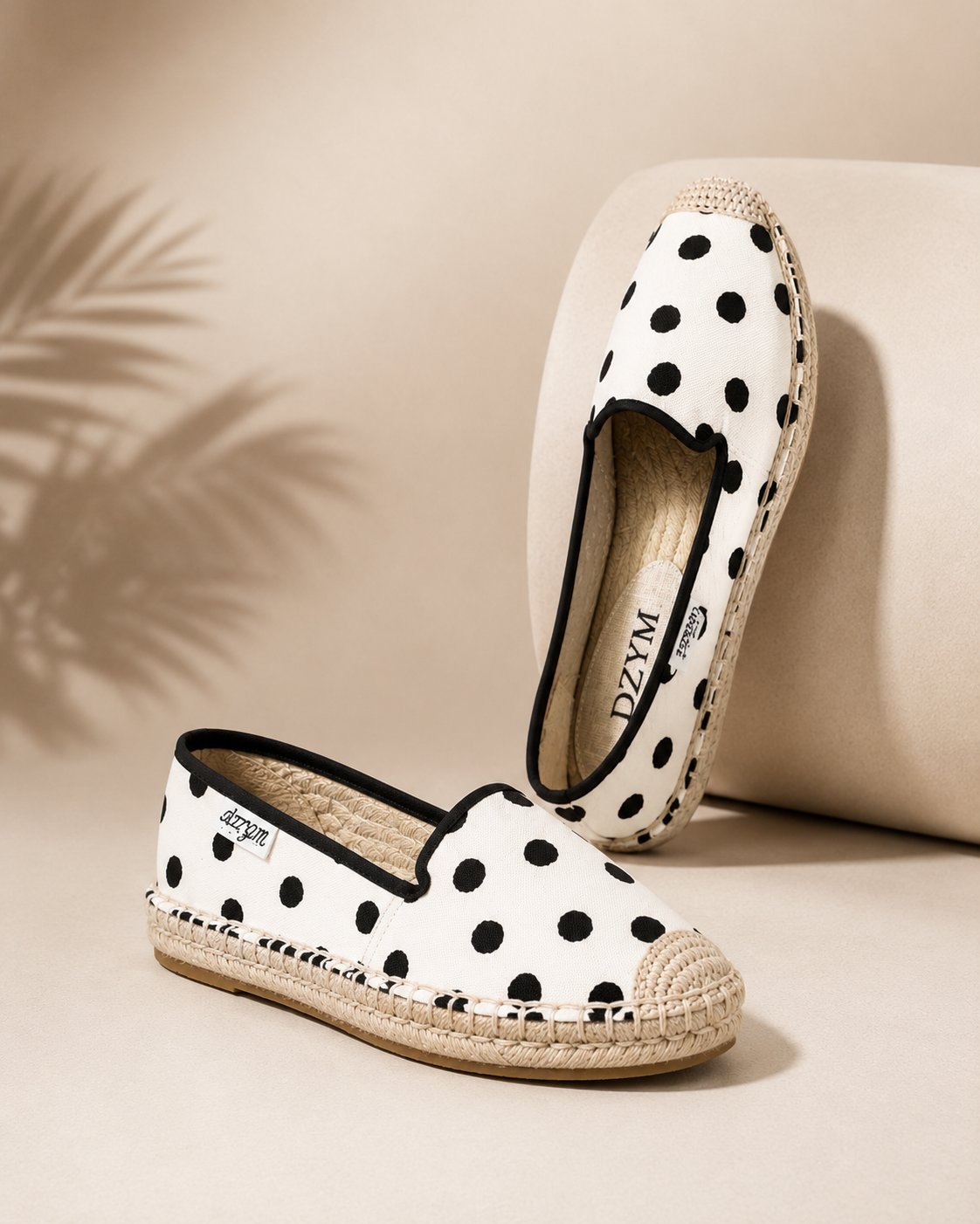 Espadrilles Plates Cuir Texturé